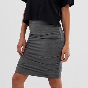 Vila gathered side mini skirt